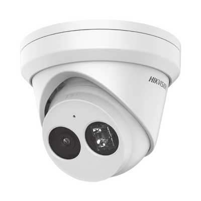 Turret IP 6 Megapixel / Lente 2.8 mm / 30 mts IR EXIR /Exterior IP66 / WDR 120 dB / PoE / Videoanaliticos (Filtro de Falsas Alarmas) / Micrófono Integrado / Ultra Baja Iluminación