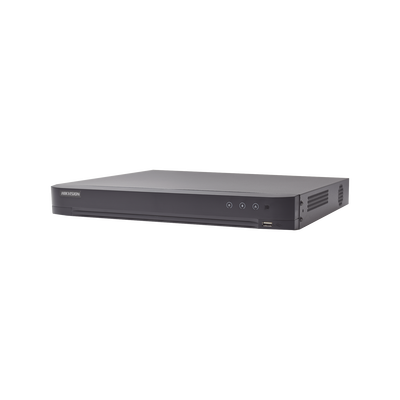 (Reconocimiento de Rostros / ACUSENSE) DVR 4 Megapixel / 4 Canales TURBOHD + 2 Canales IP / 1 BahÃa de Disco Duro / 1 Canal de Audio / Audio por Coaxitron