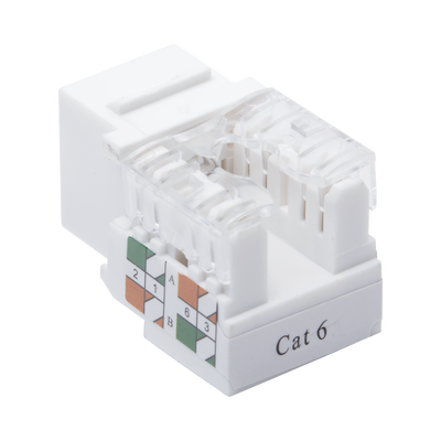 Módulo Jack Keystone Cat6 con terminación 110 (Punchdown) para faceplate - Color Blanco - Image 3