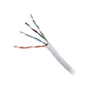 Bobina de 305 metros, Cat5e, Uso INTERIOR, color blanco, UL, CM, probado a 350 Mhz, para aplicaciones de CCTV / redes de datos/ CCTV / control RS485