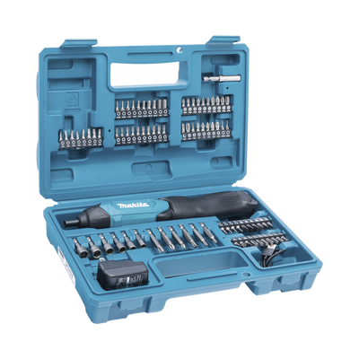 Atornillador Reversible (Broquero 1/4) de 220 RPM con Cargador USB (Incluye 81 Puntas).