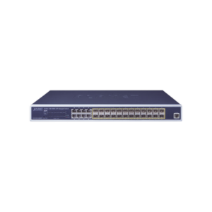 Switch Administrable Capa 2 con Fuente de Alimentación Redundante, 24 Puertos SFP Gigabit 100/1000X, 8 Puertos Combo RJ45 Gigabit.