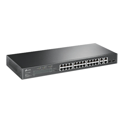 Switch PoE+ JetStream SDN Administrable 24 puertos 10/100 Mbps + 2 puertos 10/100/1000 Mbps (Uplink) + 2 puertos SFP (combo 2 RJ45 10/100/1000 Mbps), 250W, administración centralizada OMADA SDN - Image 3