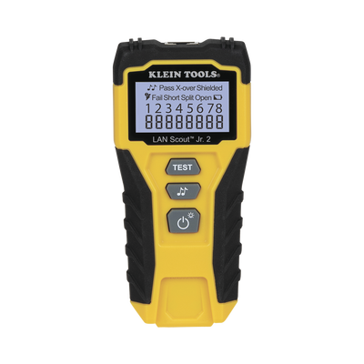 Tester de Cable LAN Scout™ Jr. 2/ Para: Prueba aprobada/ Error de Cableado/ Falla de Circuito Abierto o Cortocircuito/ Par Dividido/ Blindaje.