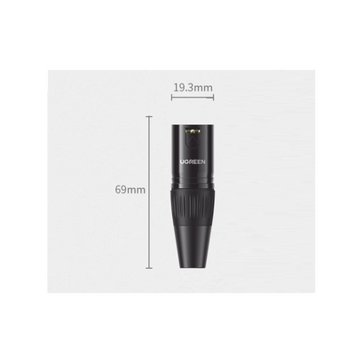 Conector de Audio XLR Tipo Canon Macho / PVC / ABS / Aleación Zinc / Anti Oxidante / Anti Caida / Sin aflojarse / Apertura Ajustable de 6.0 a 7.0 mm / Soldable - Image 6