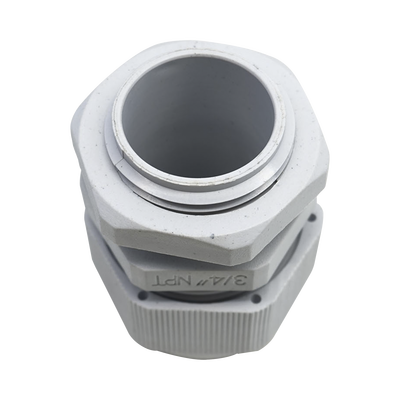 Conector Plástico Blanco Tipo Glándula para Rosca NPT 3/4" - Image 3