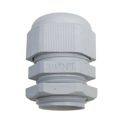 Conector Plástico Blanco Tipo Glándula para Rosca NPT 3/4" - Image 2
