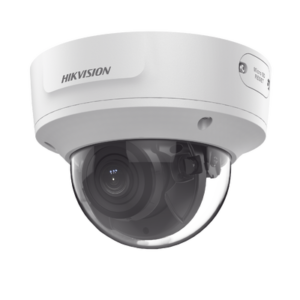 Domo IP 2 Megapixel / Lente Mot. 2.8 a 12 mm / 40 mts IR EXIR /Exterior IP67 / IK10 / WDR 120 dB / PoE / Videoanaliticos (Filtro de Falsas Alarmas) / Entrada y Salida de Audio y Alarma / microSD