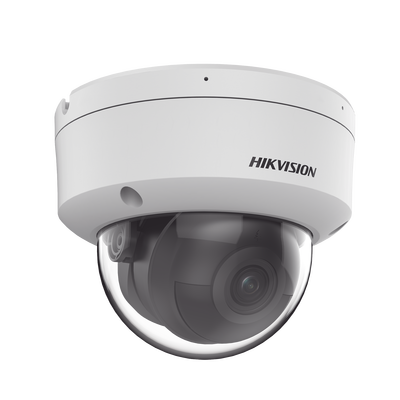 Domo IP 4 Megapixel / Lente 2.8 mm / 40 mts IR / Exterior IP67 / IK10 / Microfono Integrado / DARKFIGHTER / Audio y Alarma I/O / PoE / ONVIF / Micro SD / 4 Analíticos: AcuSense, Detección Facial, Conteo de Personas por Cruce y Zona - Image 2
