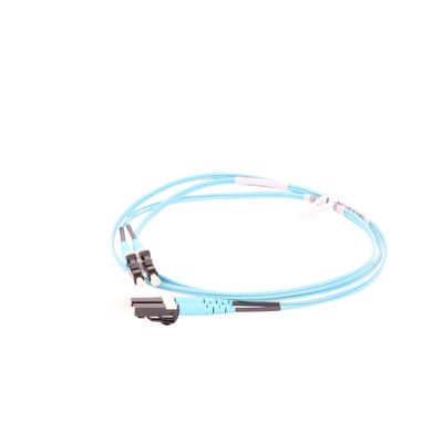 Jumper de Fibra Optica Multimodo 50/125 OM3, LC-LC Duplex, OFNR (Riser), Color Aqua, 1 Metro - Image 2