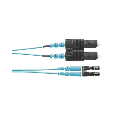 Jumper de Fibra Optica Multimodo 50/125 OM3, LC-SC Duplex, OFNR (Riser), Color Aqua, 2 Metros - Image 2