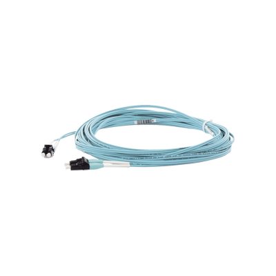 Jumper de Fibra Optica Multimodo 50/125 OM4, LC-LC Duplex, OFNR (Riser), Color Aqua, 10 Metros - Image 3
