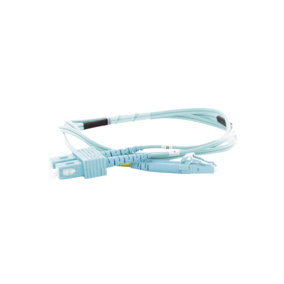 Jumper de Fibra Óptica Multimodo OM3 50/125 LC-SC OFNR (Riser), 2.0 mm, Dúplex, Aqua, 1 metro - Image 2