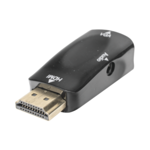 Adaptador (Convertidor) HDMI a VGA / HDMI Macho a VGA Hembra / Resolución 1920x1080 @ 60Hz / Adaptador de Audio de 3.5 mm / Chapado en NÃquel
